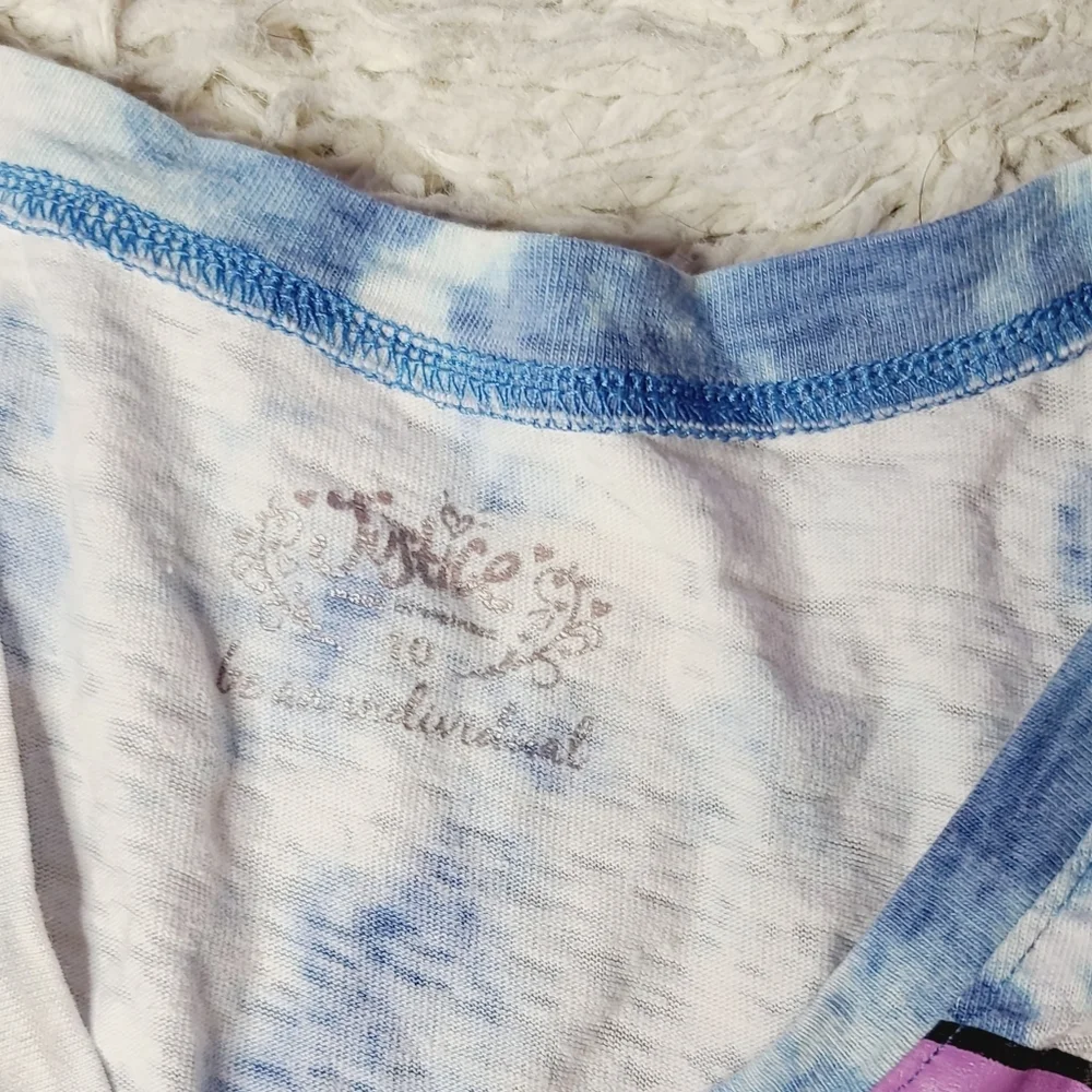 Justice girls 2 Llama peace tops shirts sz 8/10